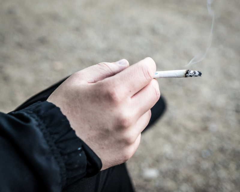 Photograph titled: cigarette