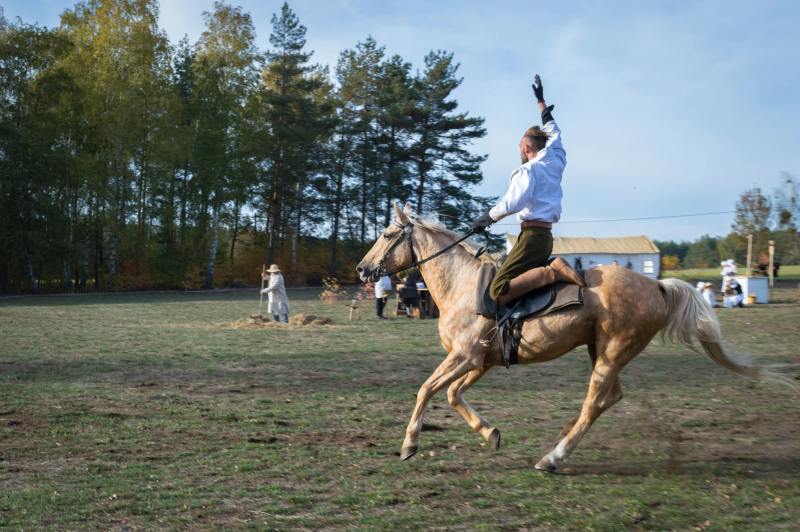 Photograph titled: horseback rider