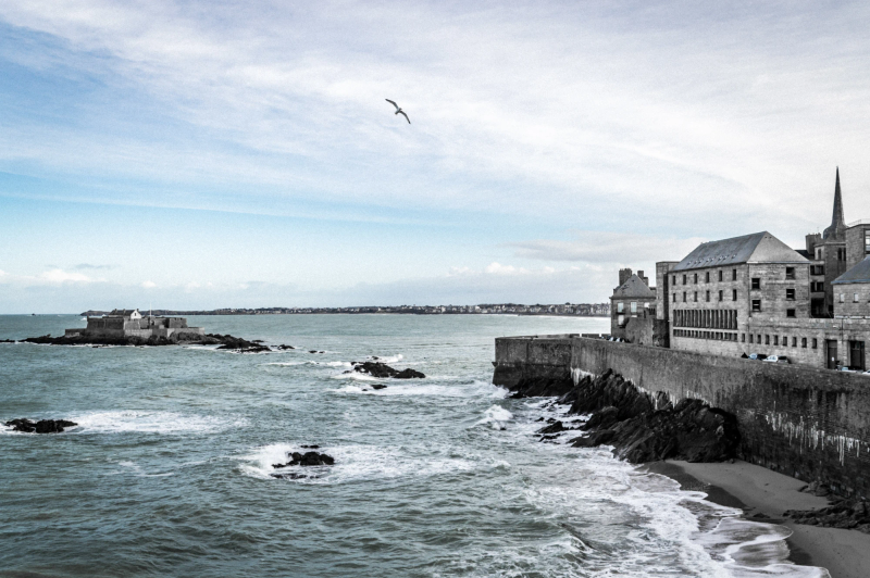 Photograph titled: saint malo ramparts