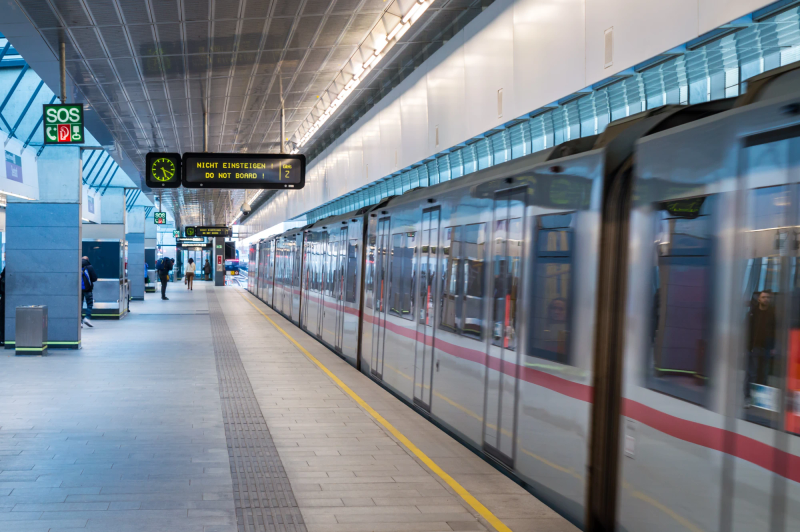 Photograph titled: vienna do not board