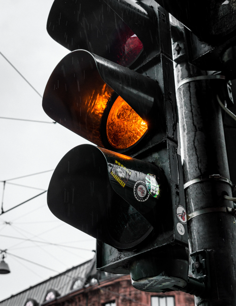 Photograph titled: yellow light